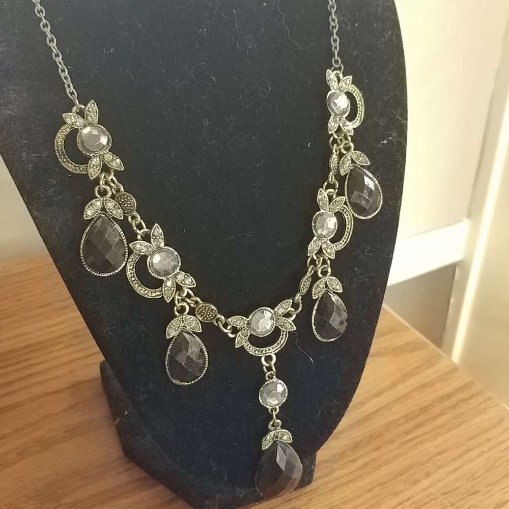 Black stone necklace